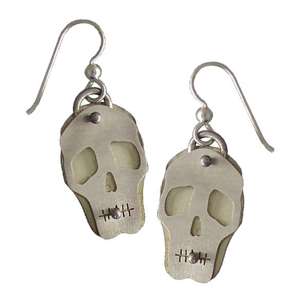 skeleton skull earrings